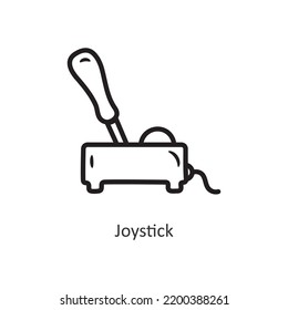 Ilustración de diseño de iconos de contorno vectorial Joystick. Símbolo de juego en el fondo blanco Archivo EPS 10
