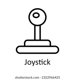 Joystick Vector   outline Icon Design illustration. Multimedia Symbol on White background EPS 10 File