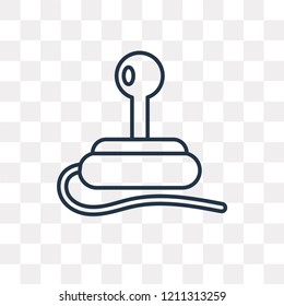 Joystick vector outline icon isolated on transparent background, high quality linear Joystick transparency concept can be used web and mobile