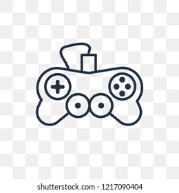 Joystick vector outline icon isolated on transparent background, high quality linear Joystick transparency concept can be used web and mobile