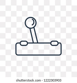 Joystick vector outline icon isolated on transparent background, high quality linear Joystick transparency concept can be used web and mobile