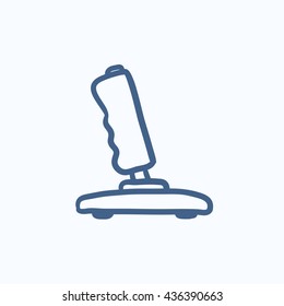 Joystick vector sketch icon isolated on background. Hand drawn Joystick icon. Joystick sketch icon for infographic, website or app.