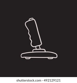 Joystick vector sketch icon isolated on background. Hand drawn Joystick icon. Joystick sketch icon for infographic, website or app.