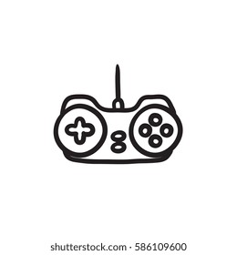 Joystick vector sketch icon isolated on background. Hand drawn Joystick icon. Joystick sketch icon for infographic, website or app.