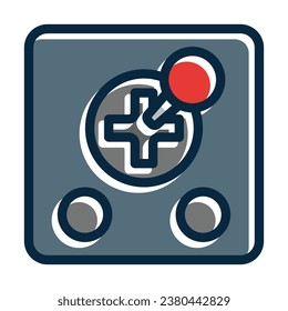 Joystick Vector Thick Line Filled Dark Colors Icons For Personal And Commercial Use.
