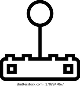 joystick vector thin line icon 