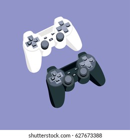 joystick with vibration feedback vector illustration