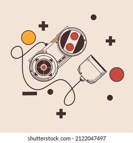 Joystick video game console vector Illustration.
For unlimited physical printing please use with an enhanced license. Also not allowed to be re-uploaded like the original image to the print on demand 