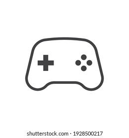 Joystick videogame controller. Gamer controlling device vector icon.