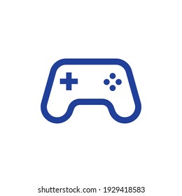 Joystick videogame controller. Gamer controlling device vector icon.
