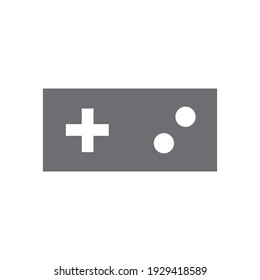 Joystick videogame controller. Gamer controlling device vector icon.