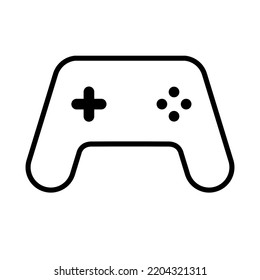 Joystick videogame controller. Gamer controlling device vector icon.