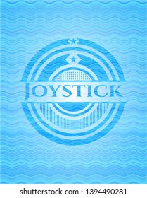 Joystick water wave representation emblem. Vector Illustration. Detailed.