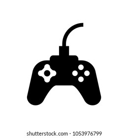 joystick web icon vector. black isolated