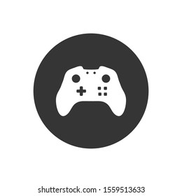 Joystick white icon on gray. vector illustration