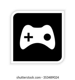 joystick -  white vector icon