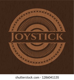 Joystick wood emblem. Retro
