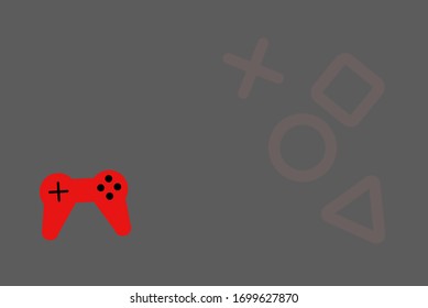 Joystick.Electronic cover.The theme of the game.Dark background.Vector.