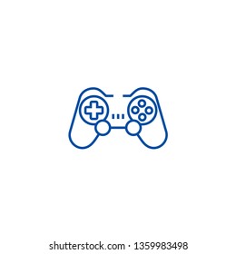 Joystick,gamepad line icon concept. Joystick,gamepad flat  vector symbol, sign, outline illustration.