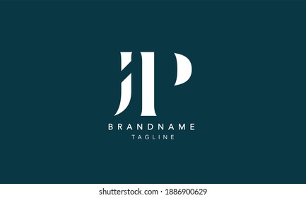 JP Alphabet initial Letter Monogram Icon Logo vector illustration