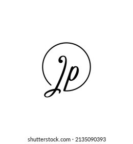 JP circle feminine concept initial logo best for beauty and fashion