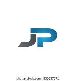 JP company linked letter logo blue