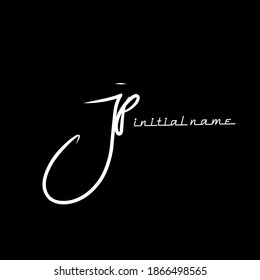 JP handwritten logo for identity