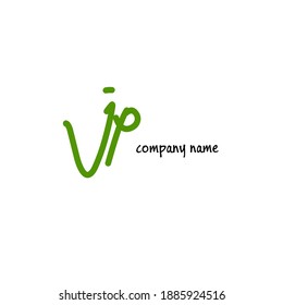 jp handwritten logo for identity
