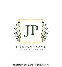 JP Initial beauty floral logo template