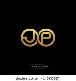 JP initial letter linked circle capital monogram logo modern template