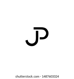 Jp Initial Letter Logo Vector