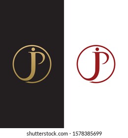 jp initial logo design LUXURY