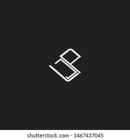 JP Initial Logo letters with rotate squere template