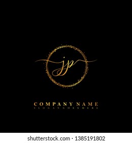 JP Initial luxury handwriting logo vector