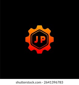 JP Initials Tech Logo Vector Art Icons and Graphics