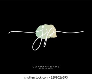 JP J P Initial handwriting logo template