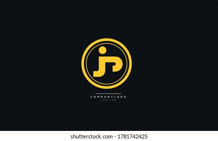 JP Letter Business Logo Design Alphabet Icon Vector Symbol