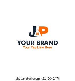 JP Letter Construction Logo, Suitable For Construction Logo, Home Improvement