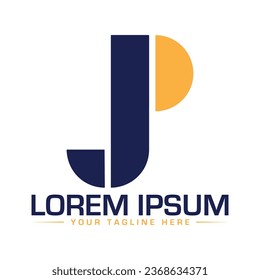 Diseño de logotipo de carta JP diseño de logotipo único y moderno