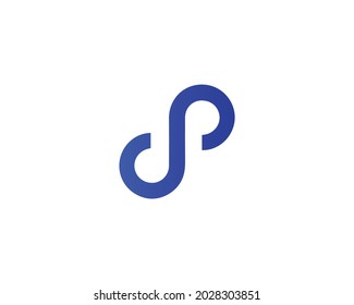 Logo-Design für JP-Buchstaben, Vektorgrafik-Muster