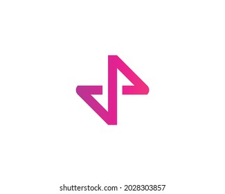 JP letter logo design vector templat