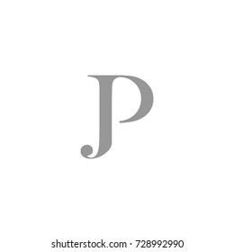 Logotipo de letra JP, icono, diseño de elementos vectoriales

