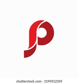 Jp Letter Red Logo Vector Image Stock Vector (Royalty Free) 2195912359 ...