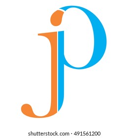 jp letter vector logo