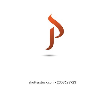 JP letter vector logo design. jp logo. Lettering design
