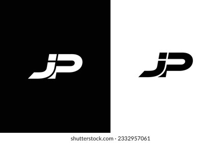 jp logo design vector icon