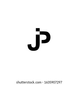 JP Logo design vector. Illustration of JP Letter Logotype