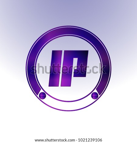 JP Logo, Metal Logo, purple Logo, Monogram