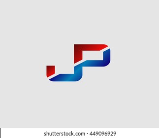 JP logo or signature started by j letter, modern two letter composition for initial
