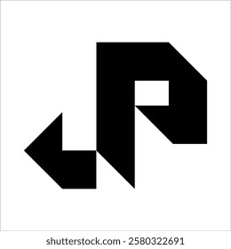 JP Logomark, Modern icon logo design bold